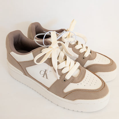 Calvin Klein スニーカー ベージュ 人気色 CKロゴ ワンポイント 27.5cm