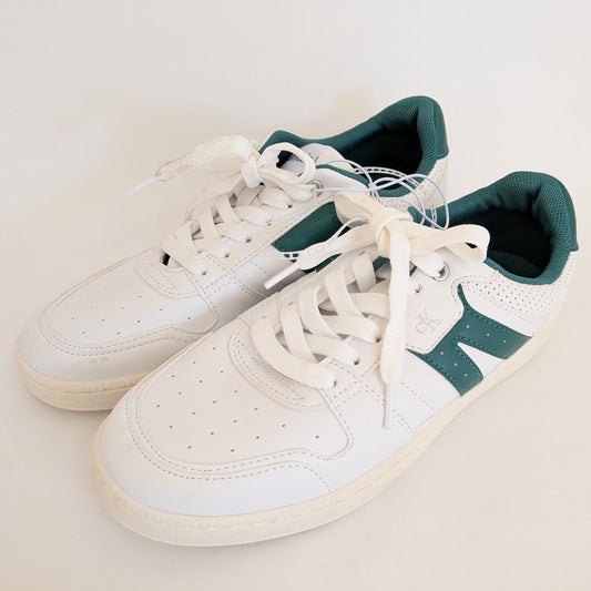 Calvin Klein スニーカー ホワイト グリーン 人気色 CKロゴ ワンポイント 26.5cm