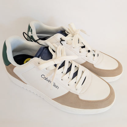Calvin Klein スニーカー ホワイト グリーン ベージュ 人気色 CKロゴ 27.0cm