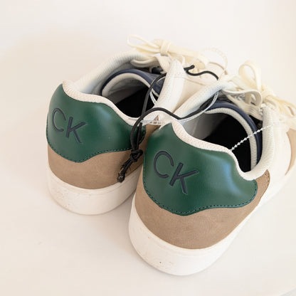 Calvin Klein スニーカー ホワイト グリーン ベージュ 人気色 CKロゴ 27.0cm