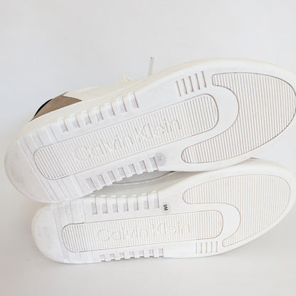 Calvin Klein スニーカー ホワイト グリーン ベージュ 人気色 CKロゴ 27.0cm