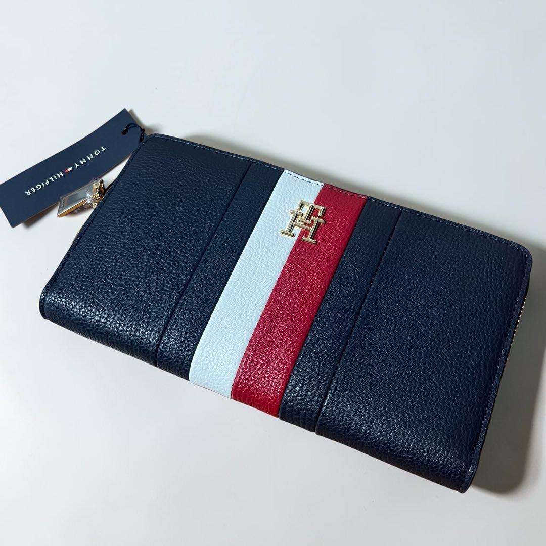 TOMMY HILFIGER 長財布 ラウンドファスナートリコロール