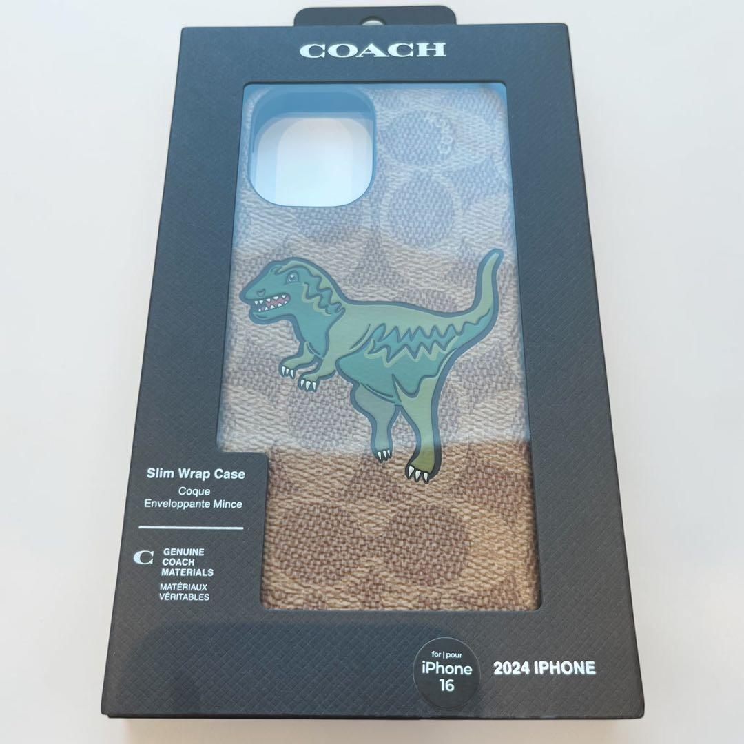 COACH iPhone 16 ケース・シグネチャー キャンバス・レキシー レア