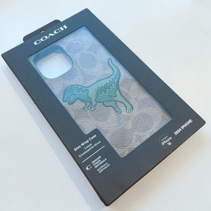 COACH iPhone 16 ケース・シグネチャー キャンバス・レキシー レア