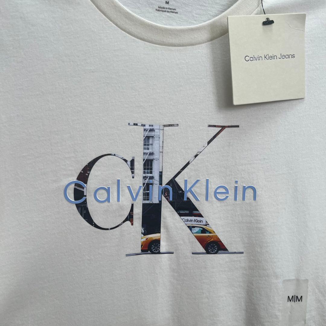 カルバンクライン Tシャツ 半袖 ロゴ プリント CK コットン ホワイト