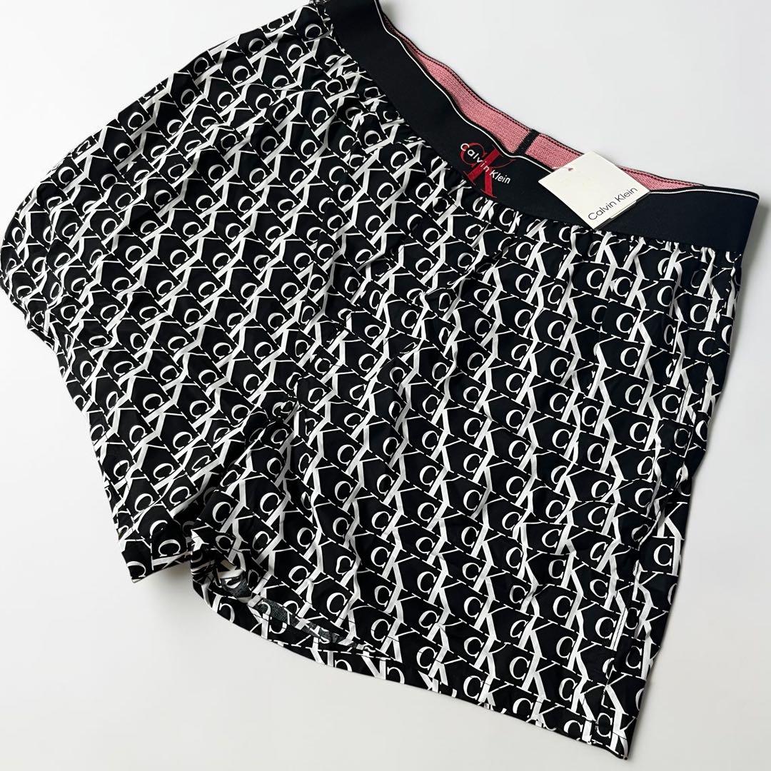 Calvin Klein トランクス Sサイズ 総柄 ロゴ ブラック