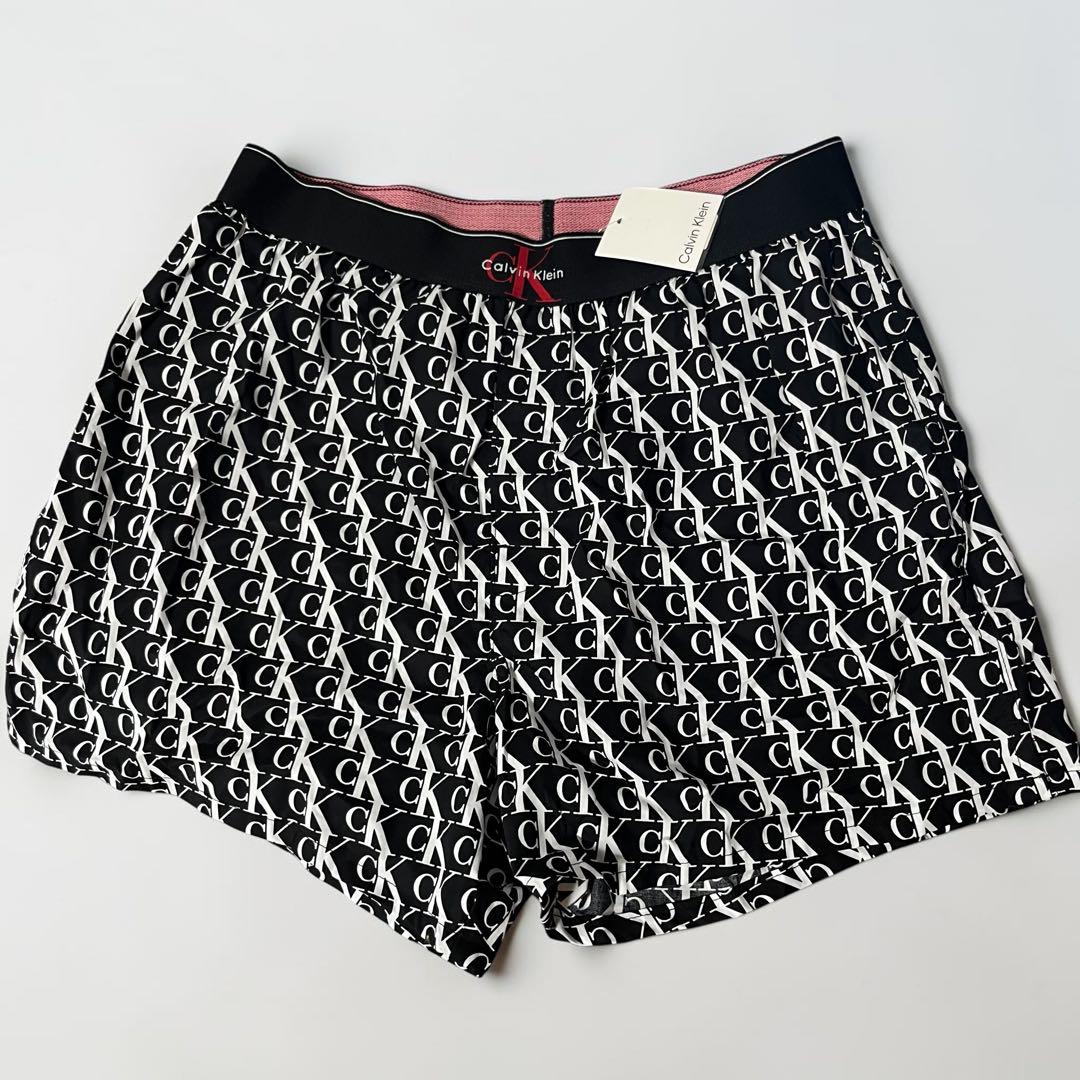 Calvin Klein トランクス Sサイズ 総柄 ロゴ ブラック