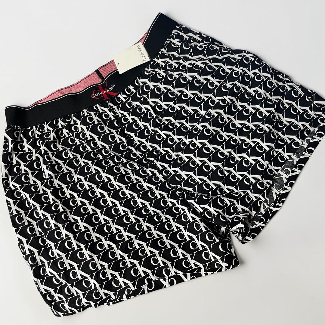 Calvin Klein トランクス Sサイズ 総柄 ロゴ ブラック