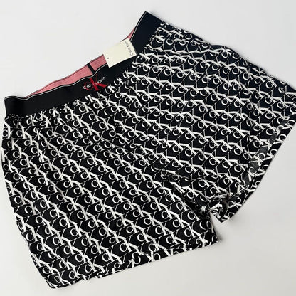 Calvin Klein トランクス Sサイズ 総柄 ロゴ ブラック