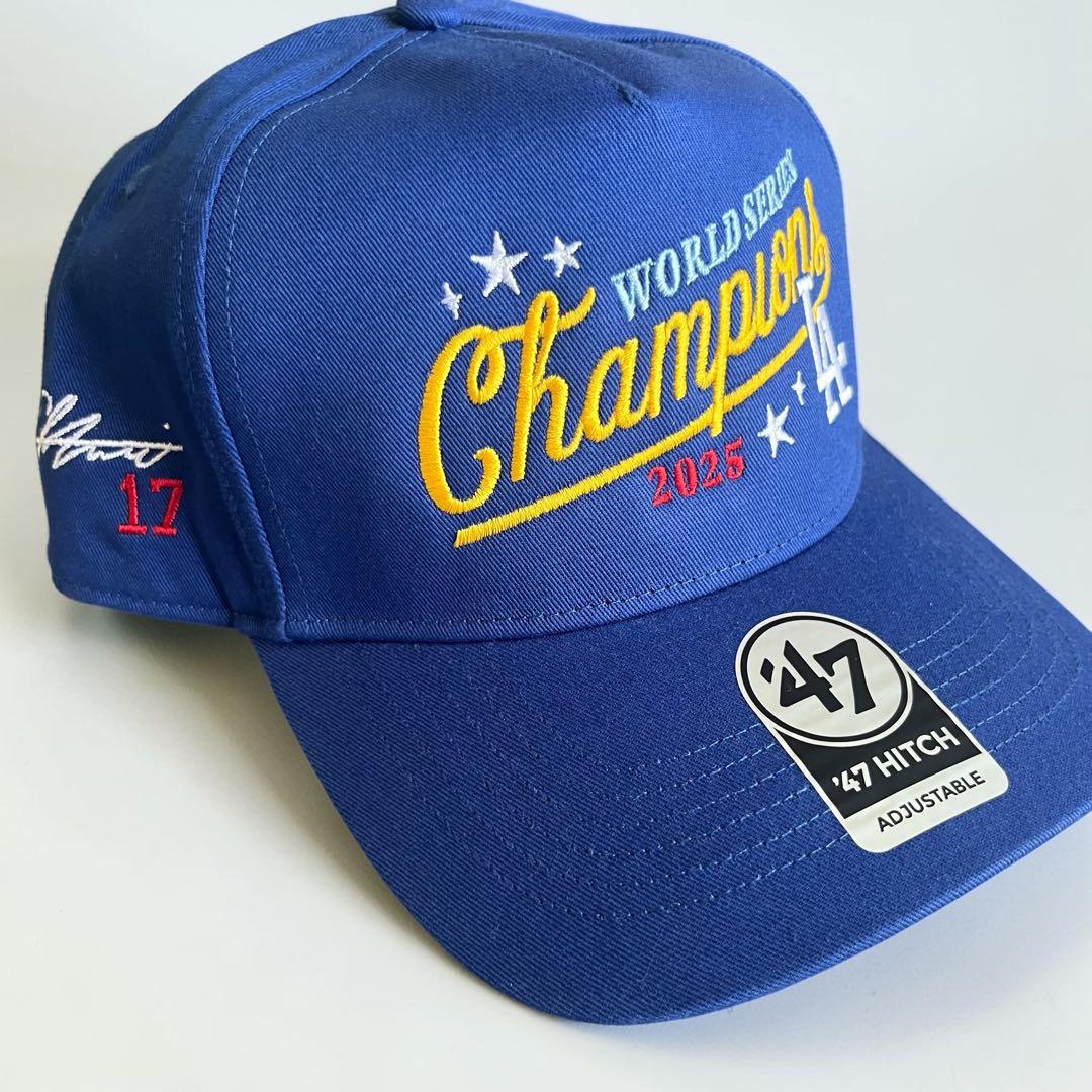ロサンゼルス・ドジャース キャップ 大谷翔平サイン&背番号刺繍入