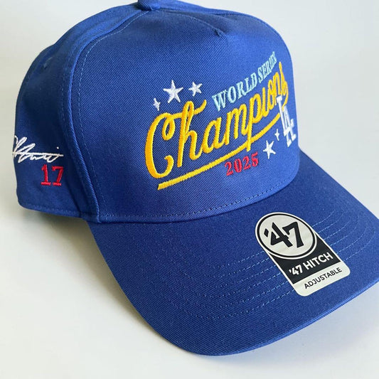 ロサンゼルス・ドジャース キャップ 大谷翔平サイン&背番号刺繍入