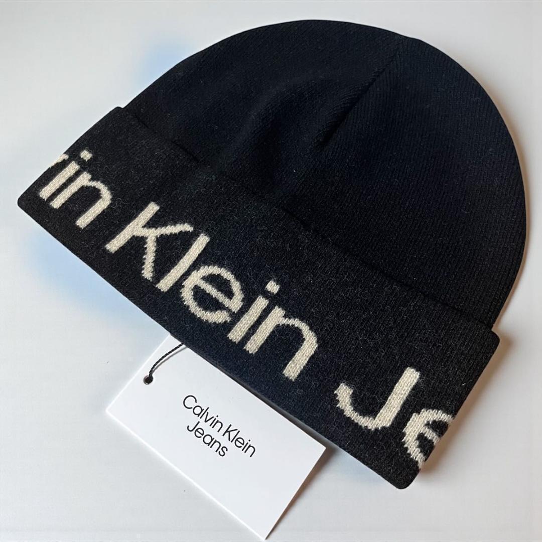 カルバンクライン ニット帽 黒 ビーニー Calvin Klein 帽子