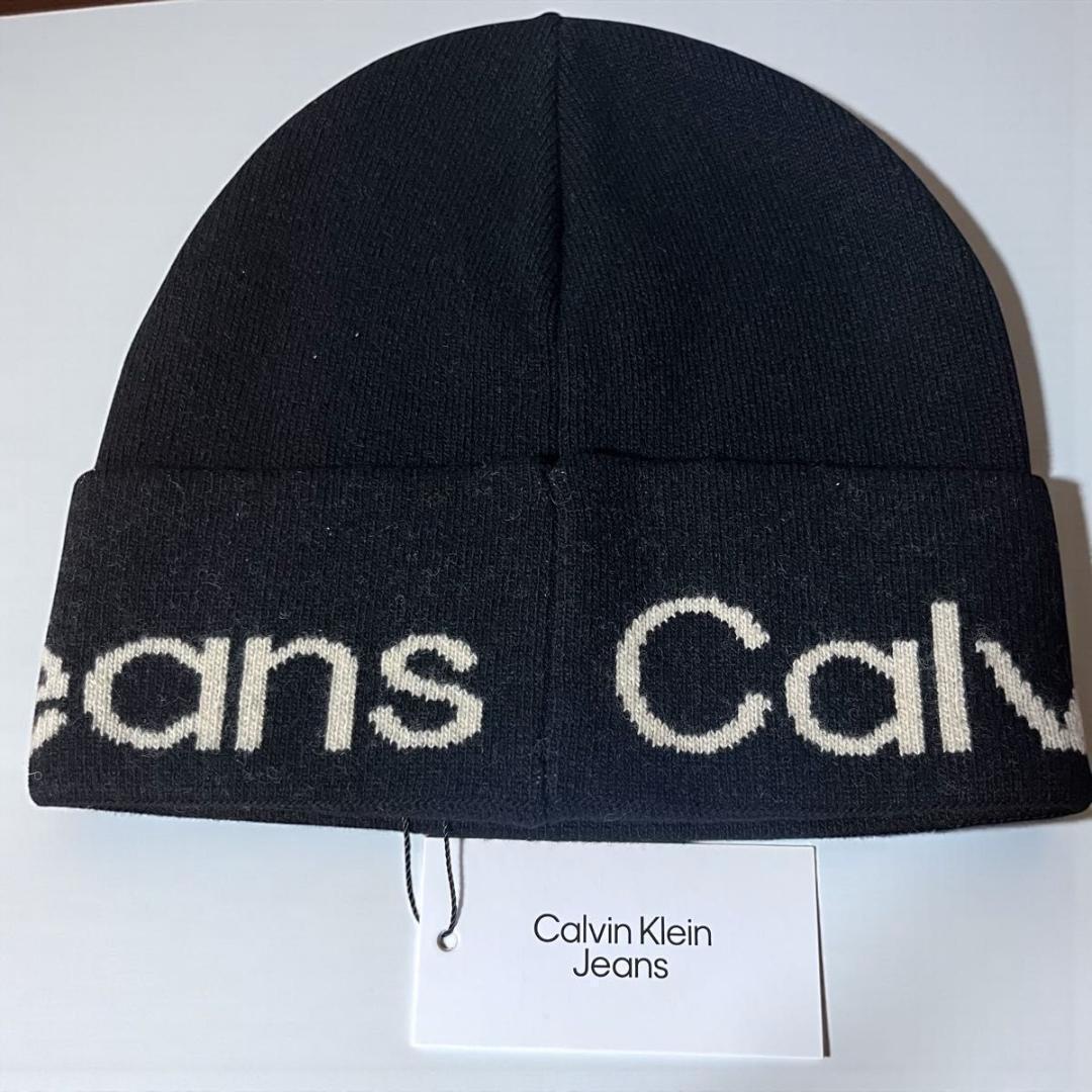 カルバンクライン ニット帽 黒 ビーニー Calvin Klein 帽子