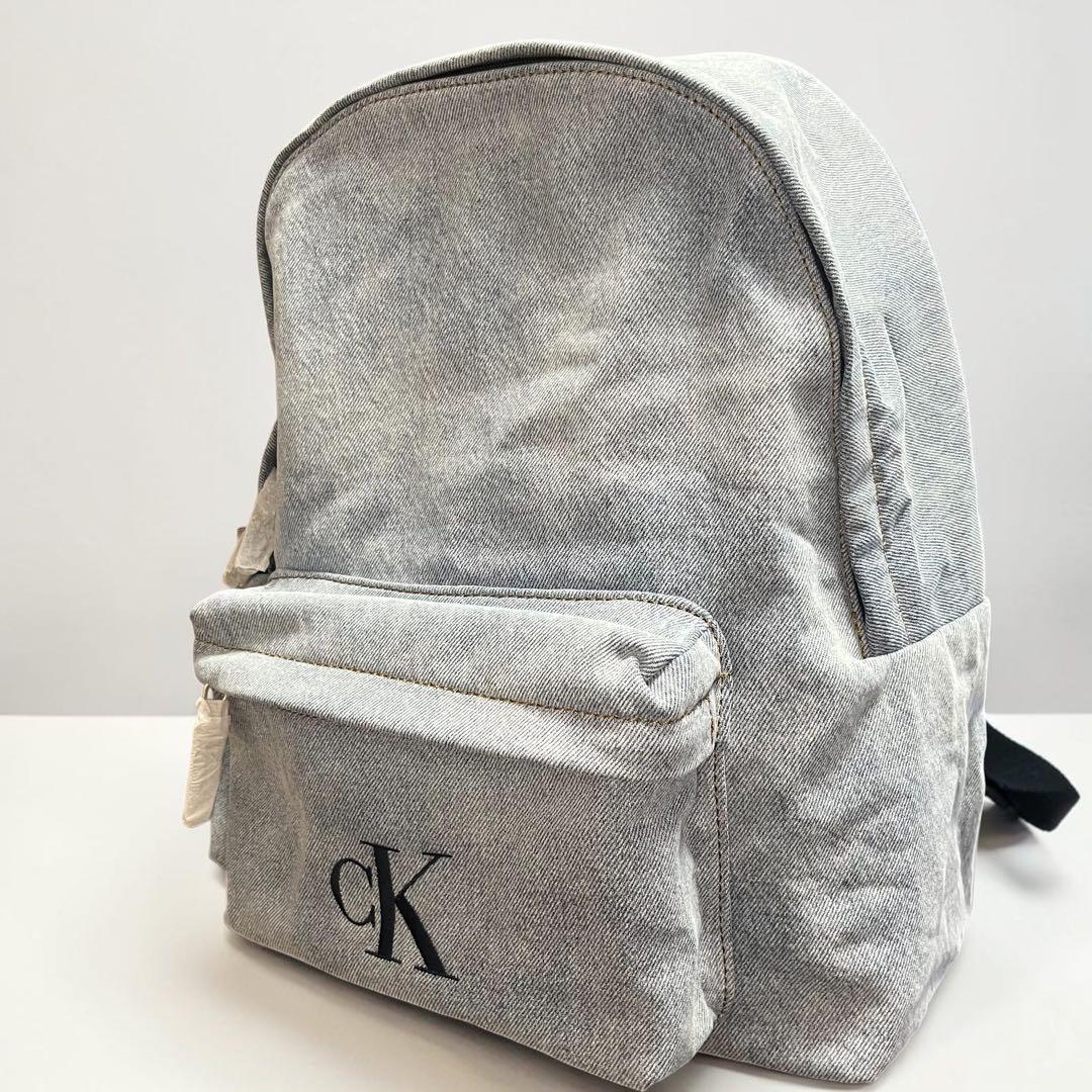 【新品未使用】Calvin Klein CK デニム リュック 大容量 海外限定