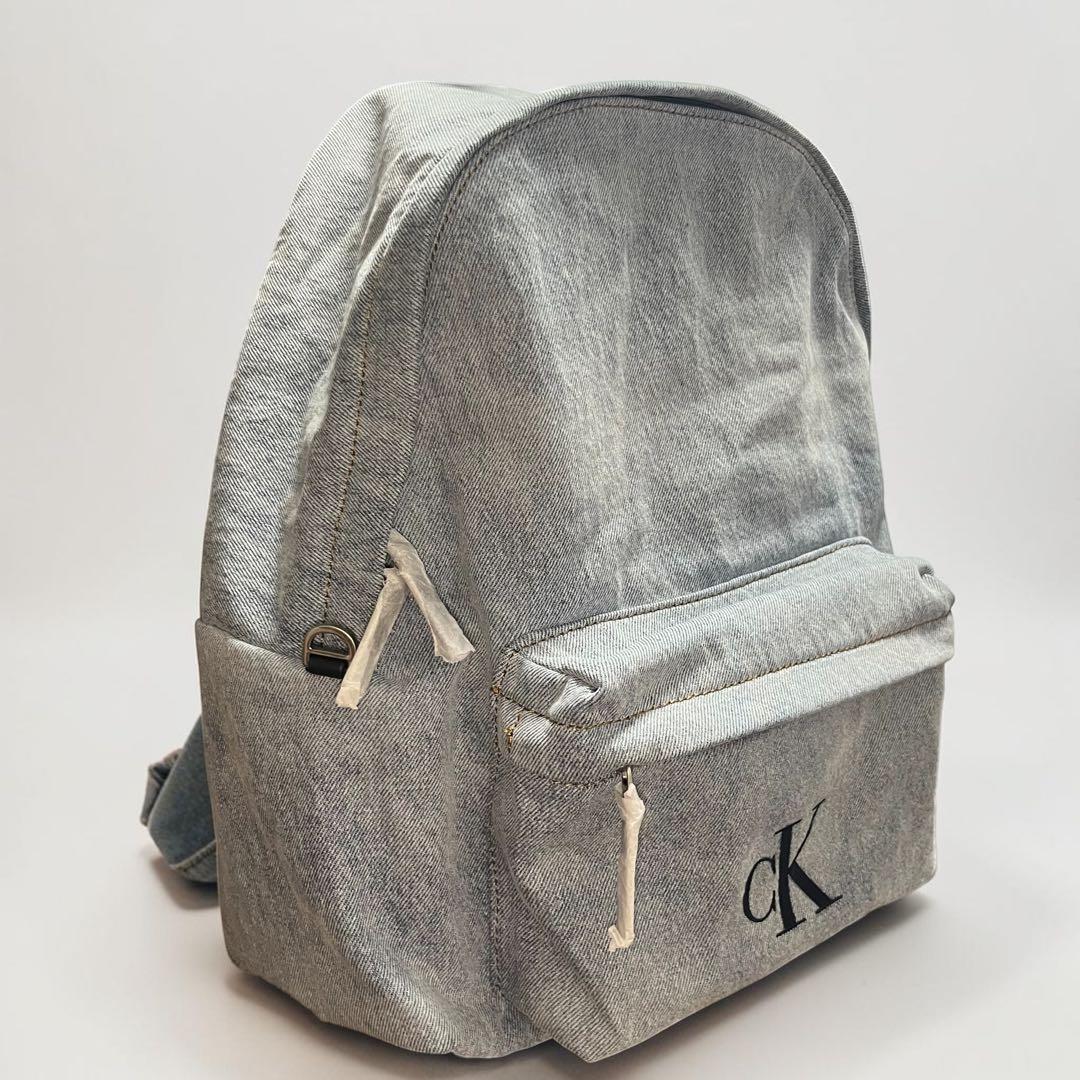 【新品未使用】Calvin Klein CK デニム リュック 大容量 海外限定